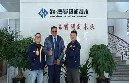 Intialaiset asiakkaat vierailevat Zhejiang Headmanissa tarkastettavaksi, yhdistäen voimansa tutkiakseen uusia mahdollisuuksia suodatusteknologiassa